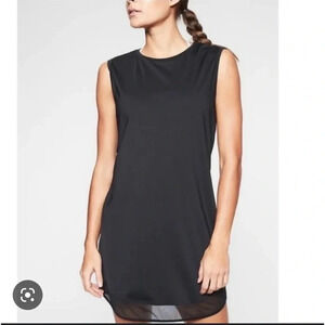 Athleta women’s XS 0 2 tank top shirt dress black athletic Athleisure workout